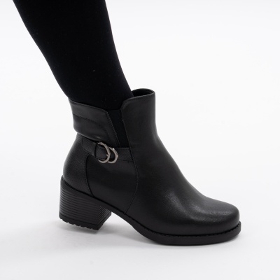 Botine Piele Naturala Negre 2805