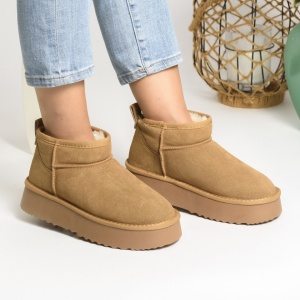 Cizme Piele Naturala Imblanite tip UG Kaki 320-3