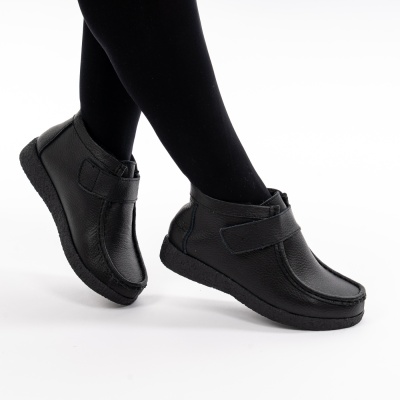 Ghete Imblanite Piele Naturala BLACK 213-1B