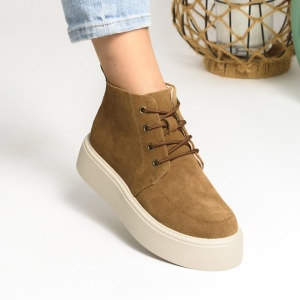 Ghete Piele Naturala Camel 1558