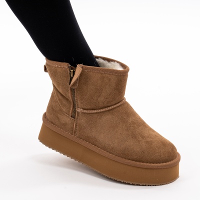 Ghete Piele Naturala Imblanite tip UG Camel 8505