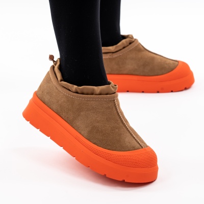 Ghete Piele Naturala Imblanite tip UG Camel 8575