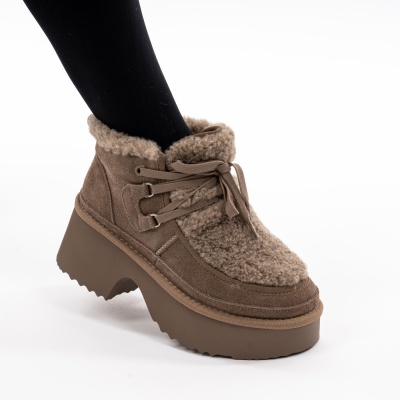 Ghete Piele Naturala Imblanite tip UG Gri 8685