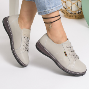 Pantofi Casual Piele Naturala AP2111 Gri