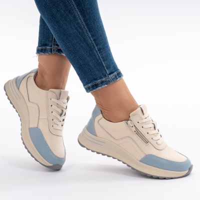 Pantofi Casual Piele Naturala Blue AN256