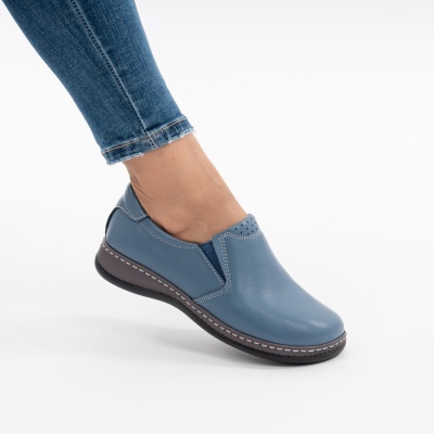 Pantofi Casual Piele Naturala Blue AP2115