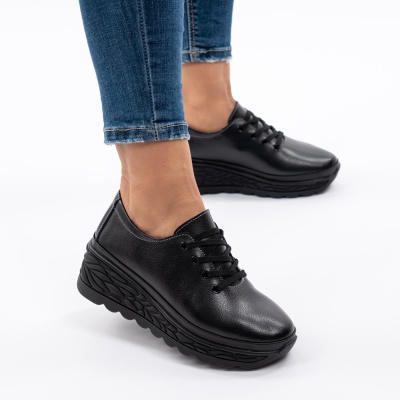 Pantofi Casual Piele Naturala JY5096 Negru