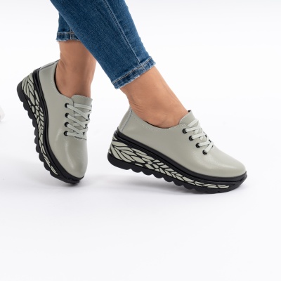 Pantofi Casual Piele Naturala JY5096 Verde