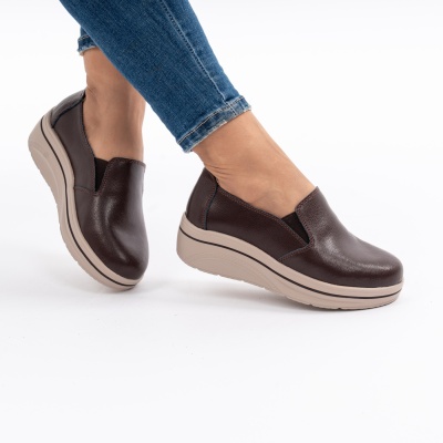 Pantofi Casual Piele Naturala Maro 1160