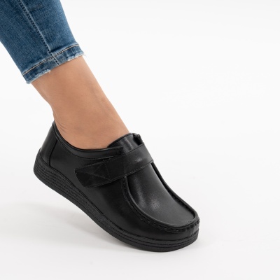 Pantofi Casual Piele Naturala Negri NT1306