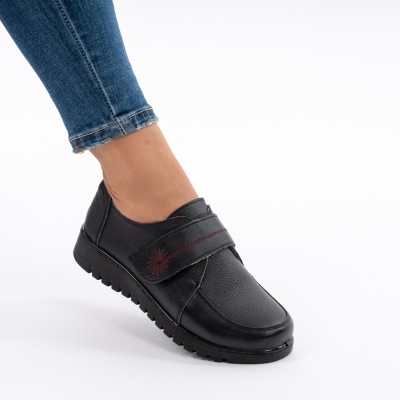 Pantofi Casual Piele Naturala Negru AN551