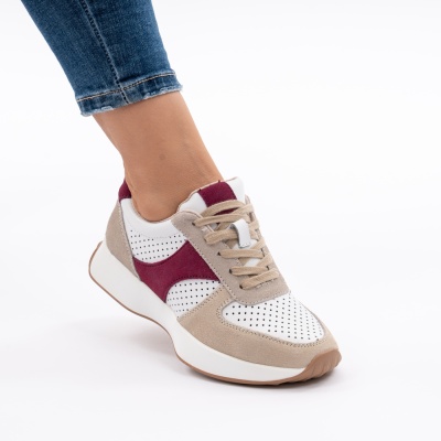 Pantofi Casual Piele Naturala Purple AN561