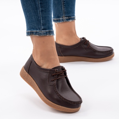 Pantofi Casual Piele Naturala WK 212C Maro