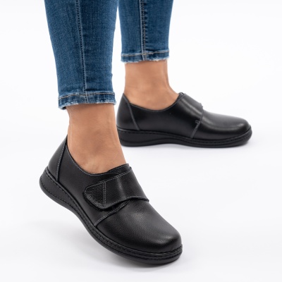 Pantofi Dama Piele Naturala Negri XH040