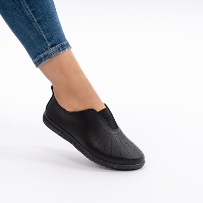 Pantofi Sport Piele Naturala 72-06 Negru