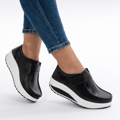 Pantofi Talpa Ortopedica Piele Naturala negri PL58