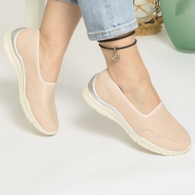 Pantofi Talpa Ortopedica Piele Naturala Roz AN1598