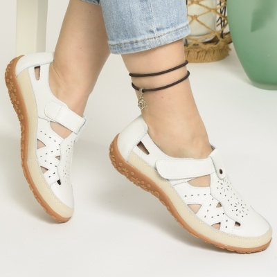 Pantofi Tip Sandale Piele Naturala Bej AN2857