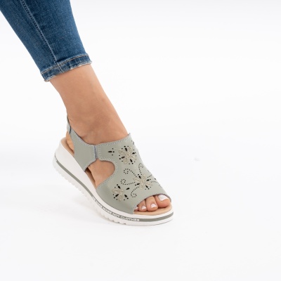 Sandale Piele Naturala Verde JY3010