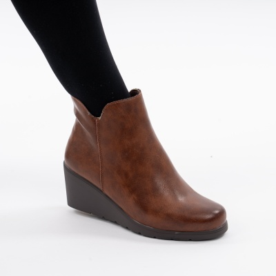Botine Piele Naturala Maro 2809