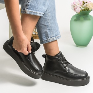 Ghete Imblanite Piele Naturala Negre AW2023-1