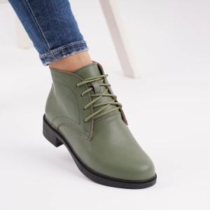 Ghete Piele Naturala Kaki 2055