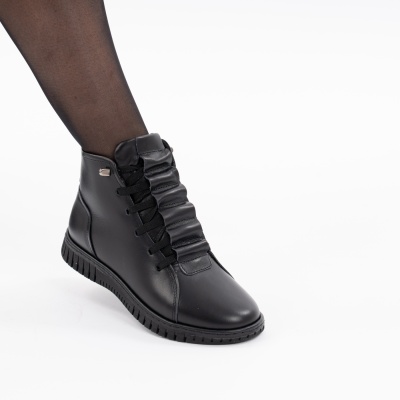 Ghete Piele Naturala Negru 023MA091
