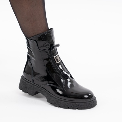 Ghete Piele Naturala Negru 091 24129-1
