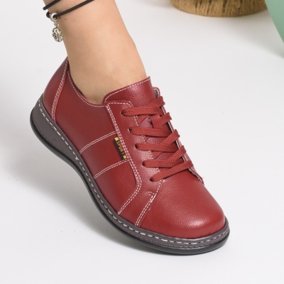 Pantofi Casual Piele Naturala AP2111 Rosu