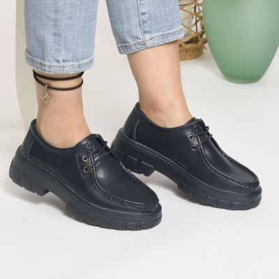 Pantofi Casual Piele Naturala Bleumarin 8812