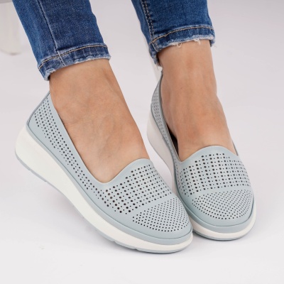 Pantofi Casual Piele Naturala Blue JY3952