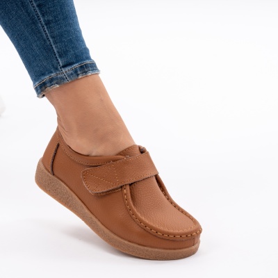 Pantofi Casual Piele Naturala Camel WK 213C