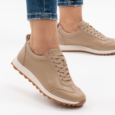 Pantofi Casual Piele Naturala Kahki F002-642