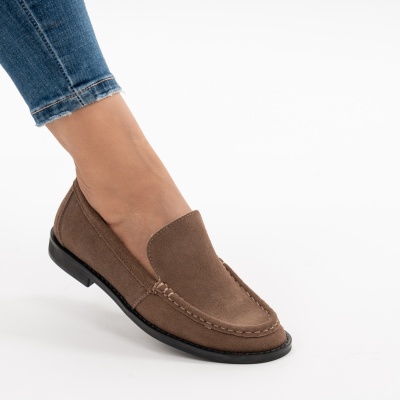 Pantofi Casual Piele Naturala Kahki R833