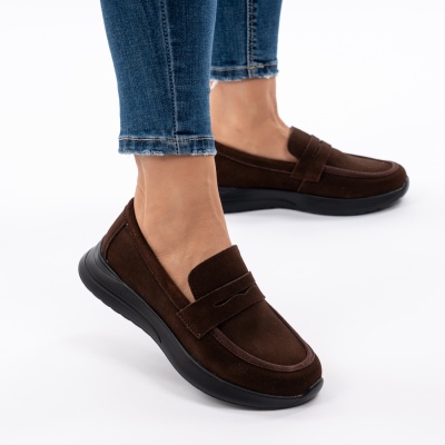 Pantofi Casual Piele Naturala Maro T-2810