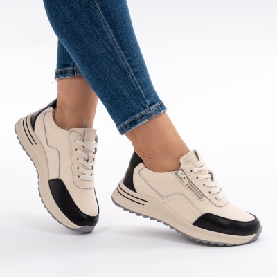 Pantofi Casual Piele Naturala Negri AN256