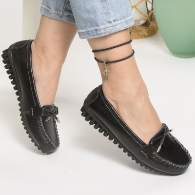 Pantofi Casual Piele Naturala Negri FZ8817