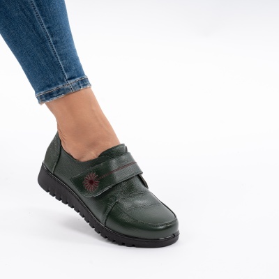 Pantofi Casual Piele Naturala Verde AN551