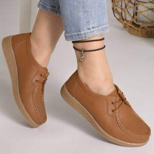 Pantofi Casual Piele Naturala WK 212C Camel 