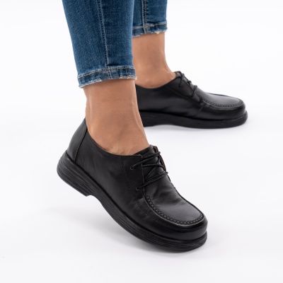 Pantofi Dama Piele Naturala Negri 8055