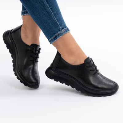Pantofi Dama Piele Naturala Negri T-5931