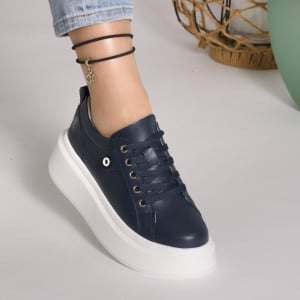Pantofi Piele Naturala Bleumarin  881