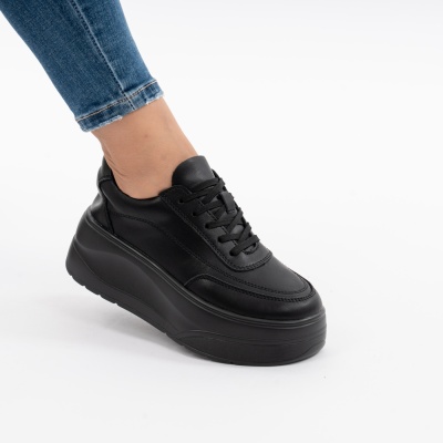 Pantofi Piele Naturala Negru F005-033