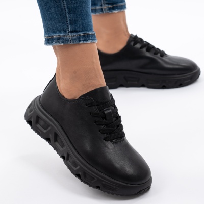 Pantofi Piele Naturala Talpa RELAX F002-534 Negri