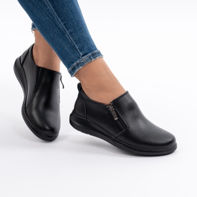 Pantofi Talpa Flexibila Piele Naturala T-3100 Negri