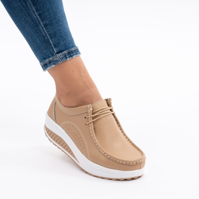 Pantofi Talpa Ortopedica Piele Naturala PL 42 Bej