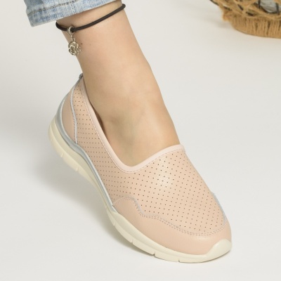 Pantofi Talpa Ortopedica Piele Naturala Roz AN1598