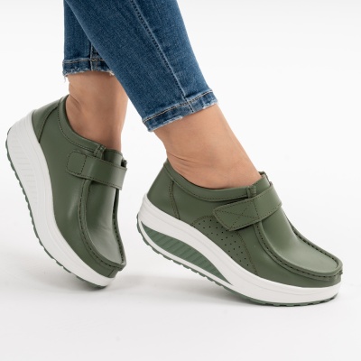 Pantofi Talpa Ortopedica Piele Naturala Verde PL58