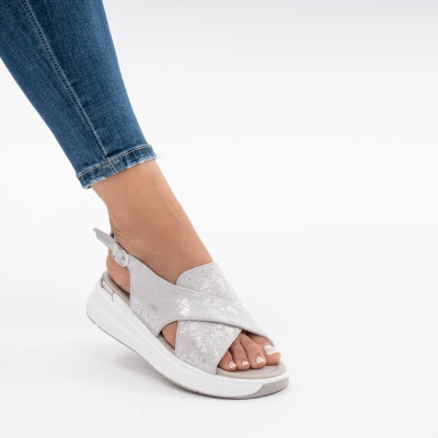 Pantofi Tip Sandale Piele Naturala Talpa Comoda T-8006-2 Gri