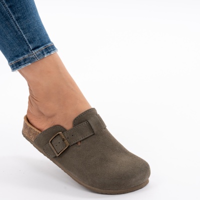 Saboti Talpa Ortopedica Piele Naturala KRS-01 Kaki